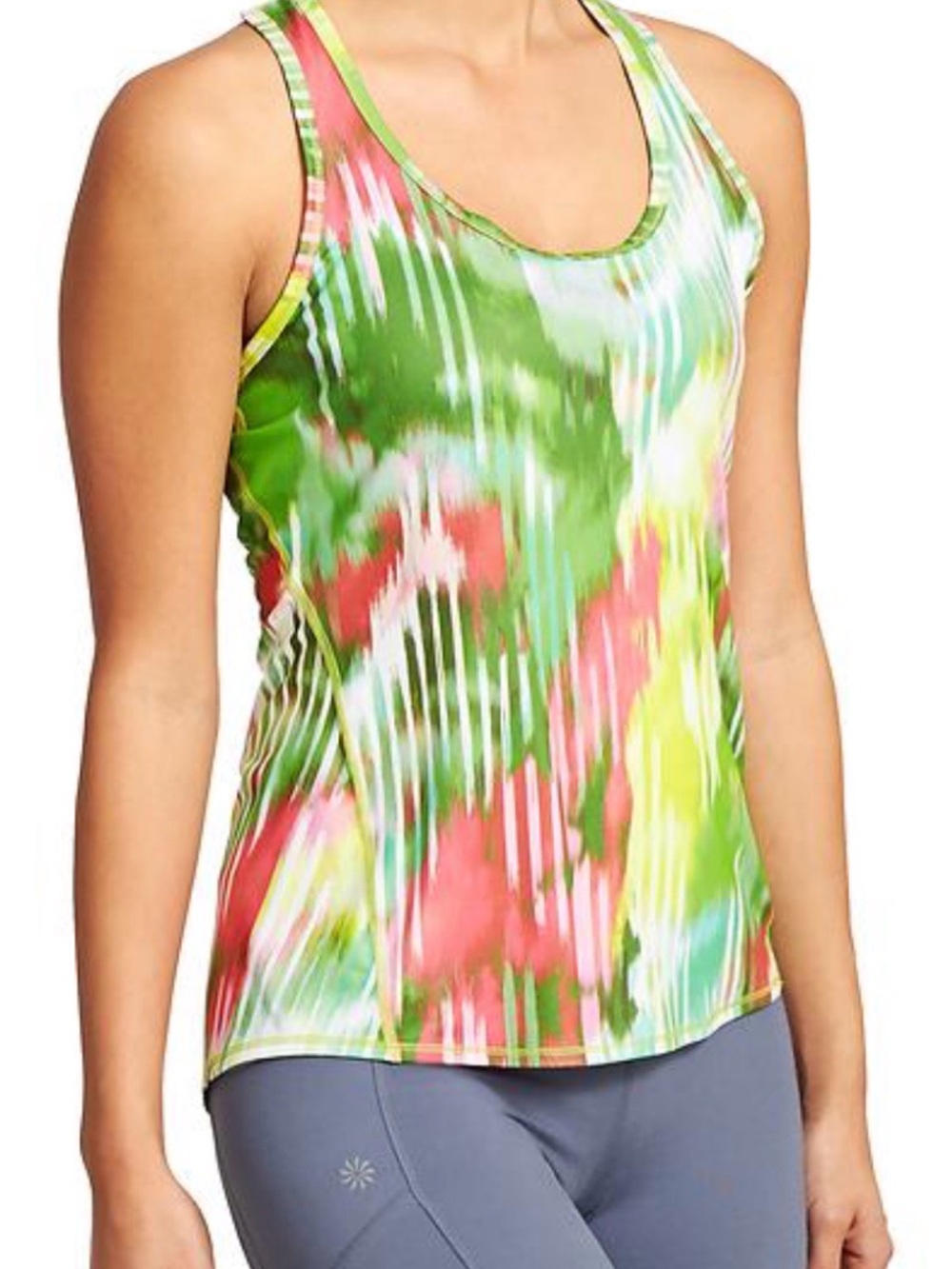 Athleta Wailea Chi Tank - Bright Multi Colored Racerback Tank Size XS NWOT